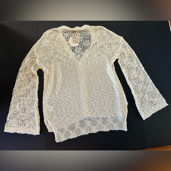 Umgee USA Ivory Button-Up Vneck Cardigan NWT.Sz-M Z11 - Picture 10 of 11